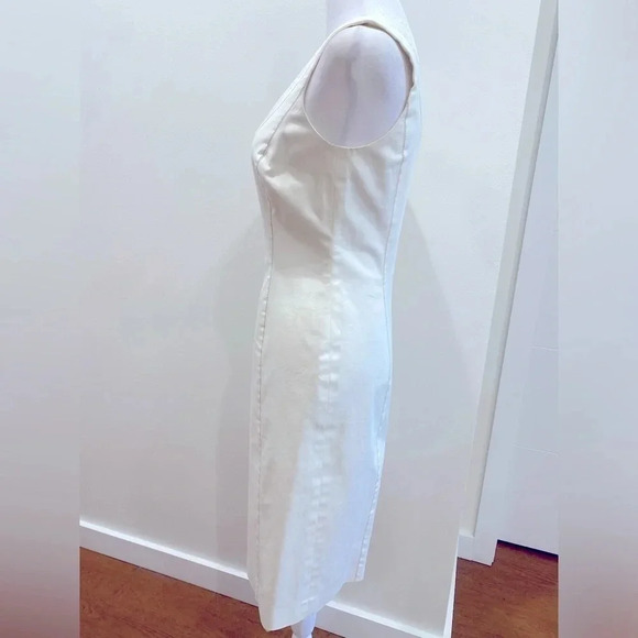 V-Neck Knee-Length Dress White Size US 4 / IT 40 - Picture 4 of 6